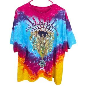Liquid Blue Jimi Hendrix Experience Shirt Adult 2X XXL Tie Dye Short Sleeve